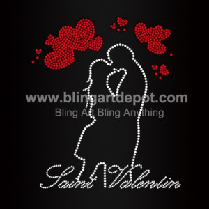 Faint Valentine Rhinestone Heat Transfers